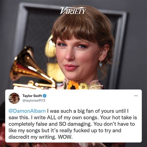 Variety On Twitter Taylor Swift Fires Back At Damon Albarns Claim