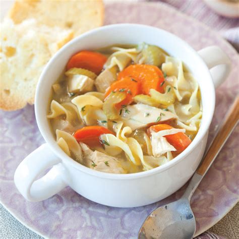 On larger pans, two sturdy handles make it easier to move from stove to table. Chicken Noodle Soup - Paula Deen Magazine