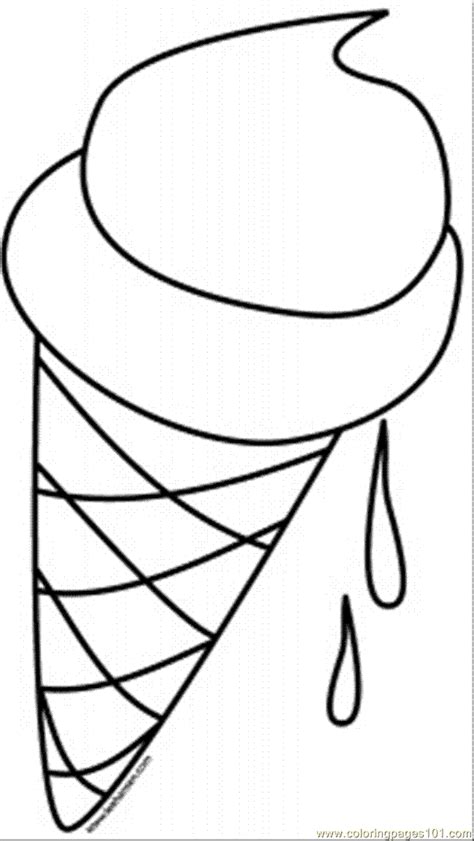 Coloring Pages Ice Cream Cone (Food & Fruits > Desserts) - free