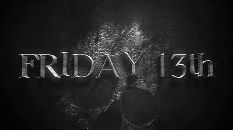 Animation Text Friday 13th On Mystical Horror Background With Dark