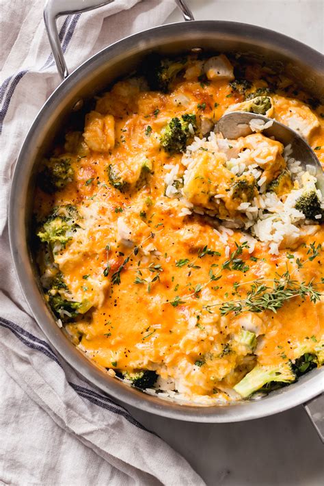 One Pot Cheesy Chicken Broccoli Rice Casserole Recipe Little Spice Jar