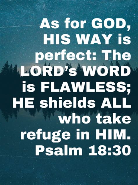 As For God His Way Is Perfect The Lords Word Is Flawless He