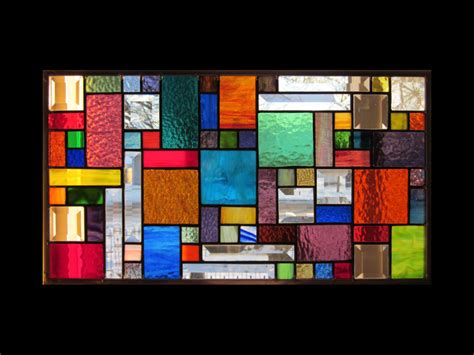 Energy Stained Glass Window Panel Abstract Geometric Ebsq Artist Phil