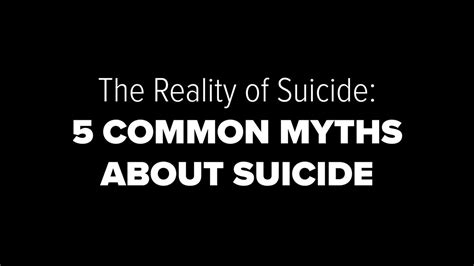 Dispelling 5 Common Myths About Suicide