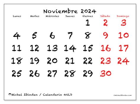 Calendario Noviembre 2024 Cifras Clave Ld Michel Zbinden Pr