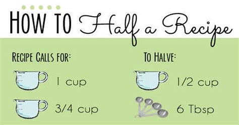 Simple Infographic Shows You Exactly How To Cut Any Recipe In Half