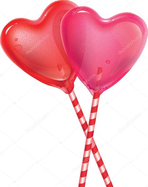 Sweet Heart Lollipop — Stock Vector © Koryaba 95227678
