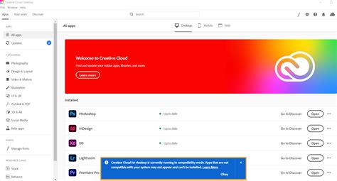 Get this 65% discount on adobe creative cloud (all apps) for uk students. Not all apps displayed for download | Creative Cloud ...