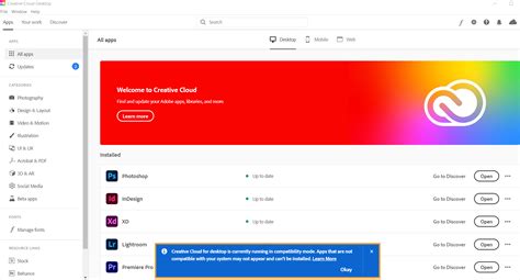 Once you have installed the creative cloud desktop app, it opens automatically. Free Access to Adobe Creative Cloud - Texas A&M Galveston, TX