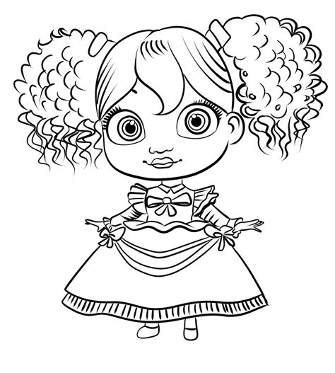 Poppy Playtime Doll Poppy Playtime Coloring Page