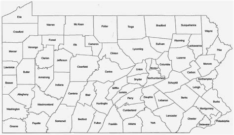 Map Of Pennsylvania Counties Free Printable Maps Ruby Printable Map