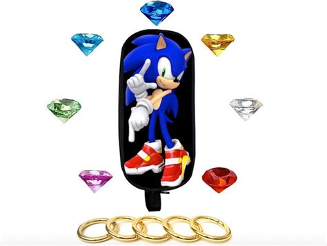 Sonic 7 Chaos Emeralds And 5 Power Rings In Multi Purpose Etsy
