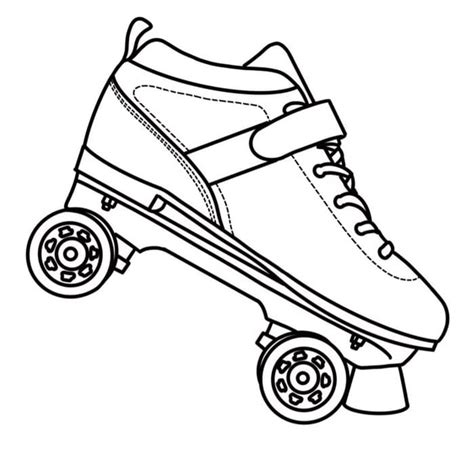 Roller Skate Coloring Page Sketch Coloring Page