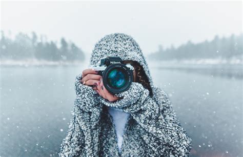 Free Images Snow Winter Woman Camera Female Ice Weather Lady