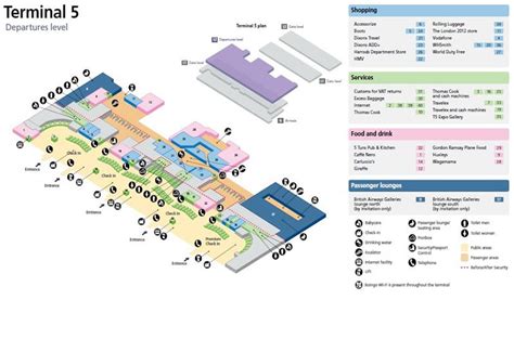 Heathrow Airport Map Terminal 5 Floorplan Visualizations Pinterest