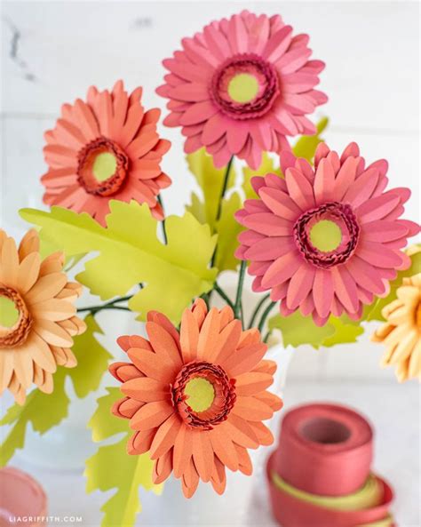 Video Tutorial New Gerbera Daisy Frosted Paper Flower Kit Lia