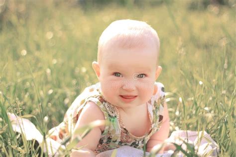 Summer Portrait Of Beautiful Baby Girl Stock Image Image Of Human