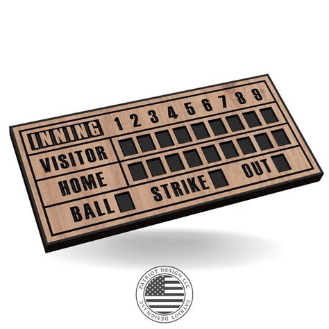 Baseball Scoreboard Sign Patriot Nation Design