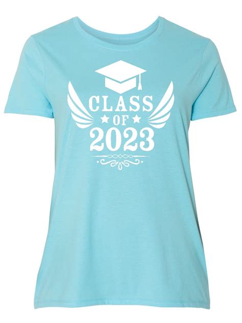 Inktastic Class Of 2023 With Graduation Cap And Wings Womens Plus