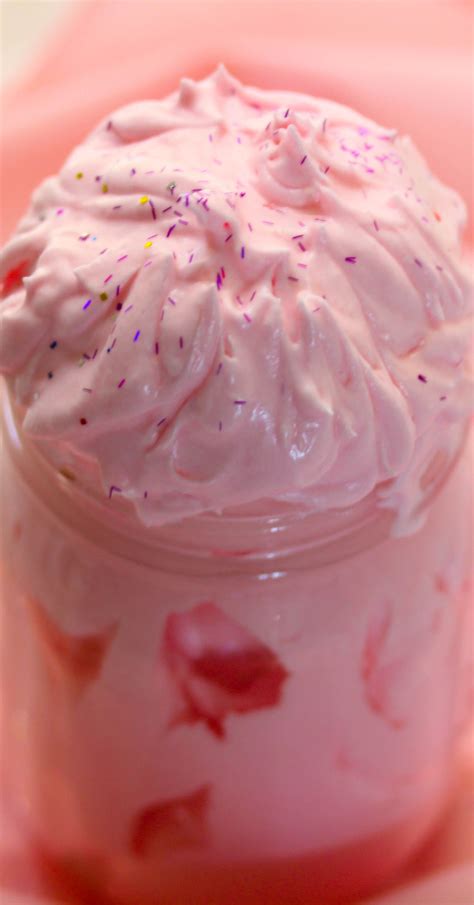Only Four Ingredients In This Pretty In Pink Body Homemade Butter Use