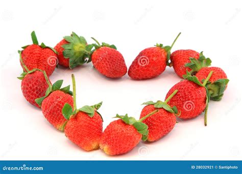 Strawberry Heart Shaped Stock Image Image Of Strawberry 28032921