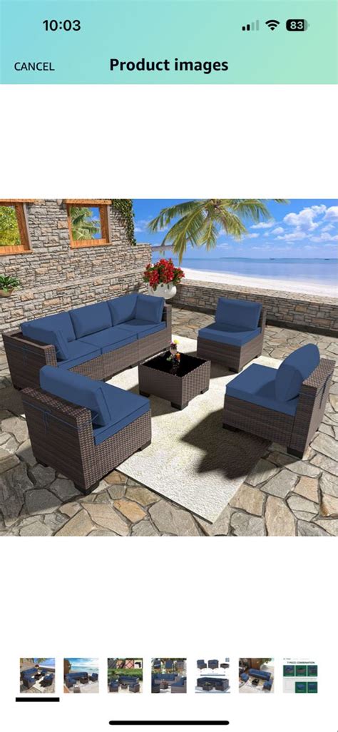 Rtdtd Outdoor Patio Furniture Set 7 Pieces Outdoor Furniture All