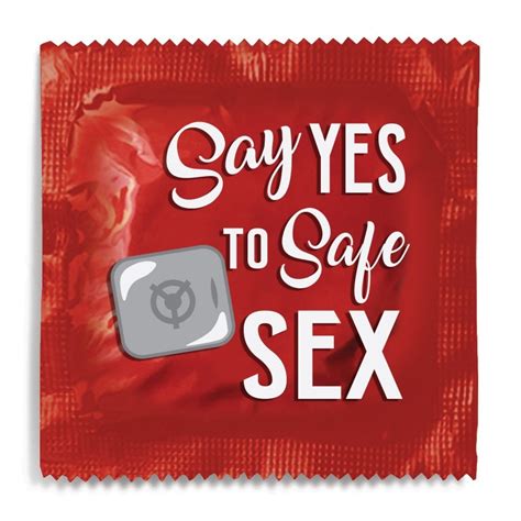 Say Yes To Safe Sex Custom Printed Red Foil Condom Health All In One