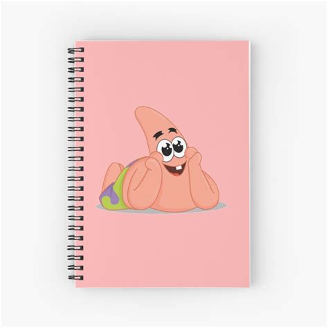 Patrick Star Cute Meme Sticker Spiral Notebook By Grace Cop Redbubble
