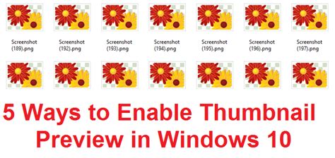 5 Ways To Enable Thumbnail Preview In Windows 10 Troubleshooter