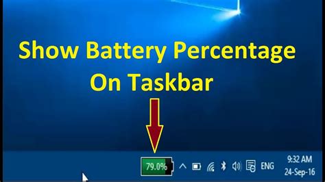 Show Battery Percentage On Taskbar In Windows 10