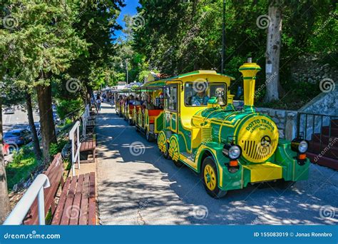 May 16 2019 Rabac Croatia Tourist Train On Walking Path Editorial Stock