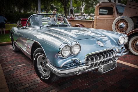 1958 Chevy Corvette Painted Photograph By Rich Franco Pixels