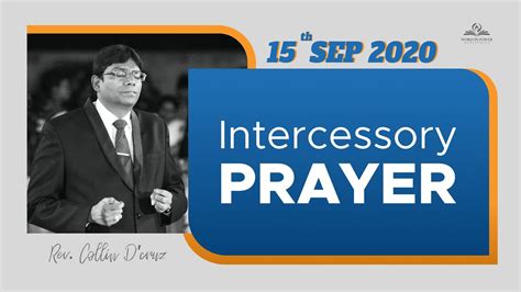 Intercessory Prayer 15th Sep 2020 Youtube