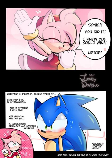 Aww Sonic Finally Realize He Is In Love With Amy Sonic Funny Shadow And Amy Sonic