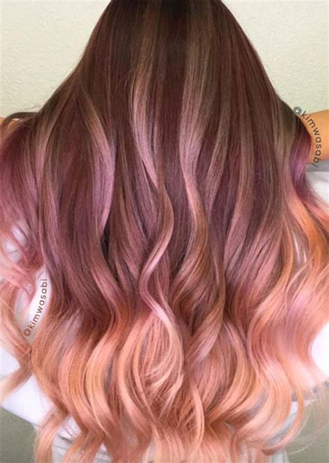 Pure gold is slightly reddish yellow in color, but colored gold in various other colors can be produced. 52 Charming Rose Gold Hair Colors: How to Get Rose Gold Hair - Glowsly