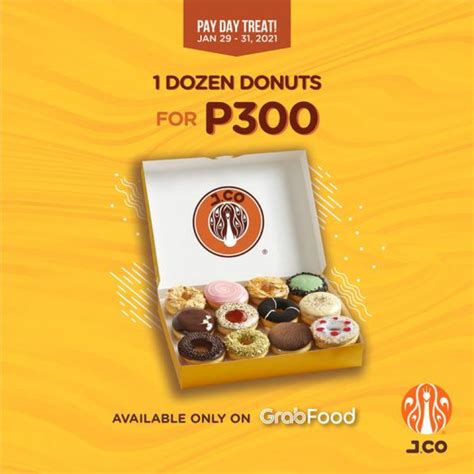 J CO Donuts And GrabFood Exclusive Pay Day Treat From Jan 29 31