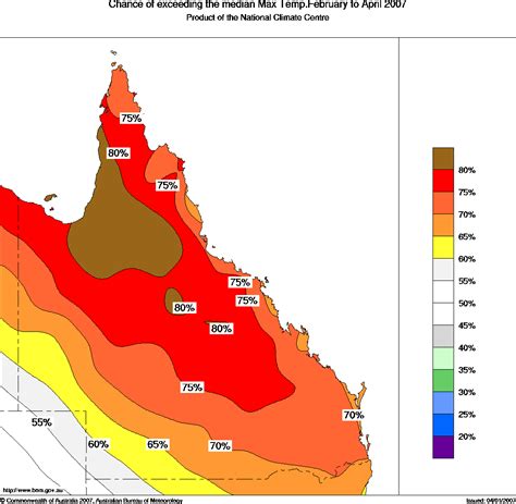 Increased Seasonal Temperatures For Queensland