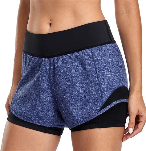 Buy Rekita Womens Running Shorts With Liner 2 In 1 Athletic Shorts With