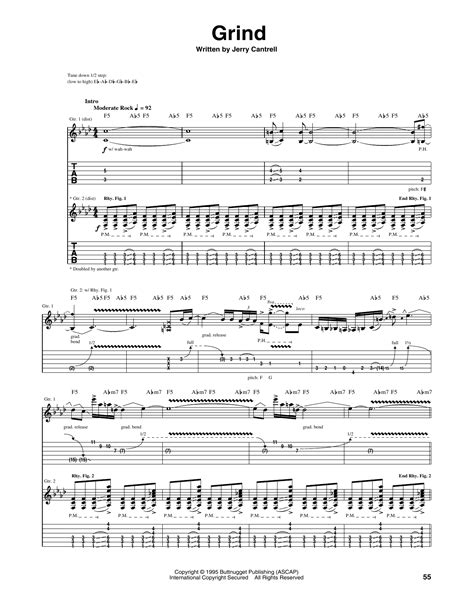 Grind Sheet Music Alice In Chains Guitar Tab