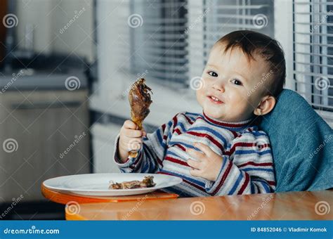 Child Meat In The Hands Stock Photo Image Of Grimacing 84852046