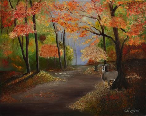 Autumn Deer Painting By Teresa Kendall Fine Art America