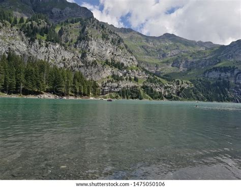 Oeschinen Lake Switzerland Berner Oberland Swiss Stock Photo 1475050106