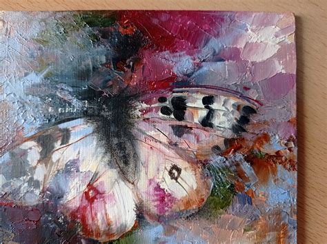 Hand Painted Butterfly Oil Painting Modern Impressionist Etsy