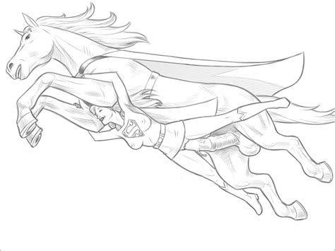 New Supergirls Comet Ride Sketch By Highheeledjill