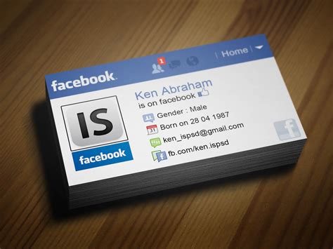 Facebook Icon For Business Card At Collection Of