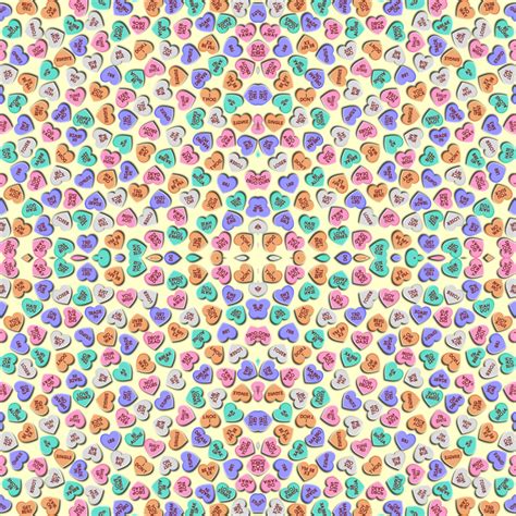 49+ Valentine's Day Candy Hearts Wallpaper on ...