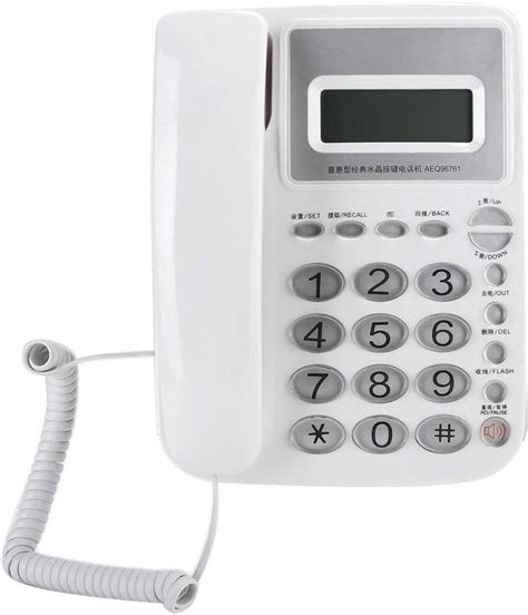 Aeq96761 Teléfono Fijo Fijo De Escritorio Con Sistema Dual Dtmffsk