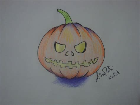 comment dessiner une citrouille d'Halloween -- dessin facile | Pumpkin