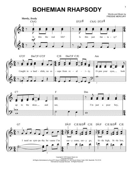 Bohemian rhapsody is an all time musical masterpiece by the british band queen. Download Bohemian Rhapsody Sheet Music By Queen - Sheet ...