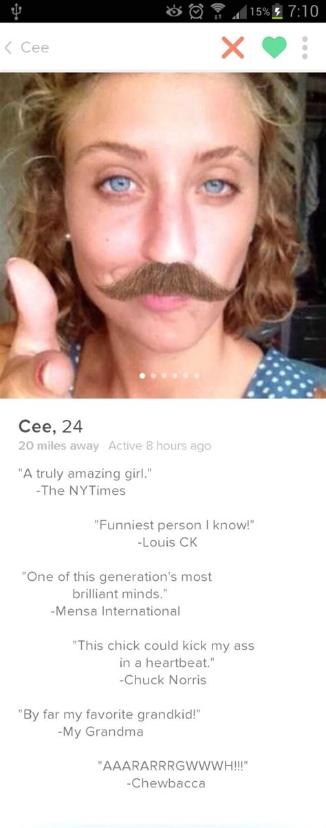 Hilarious Bios You Would Only Ever Find On Tinder Tinder Humor Tinder Profile Funny